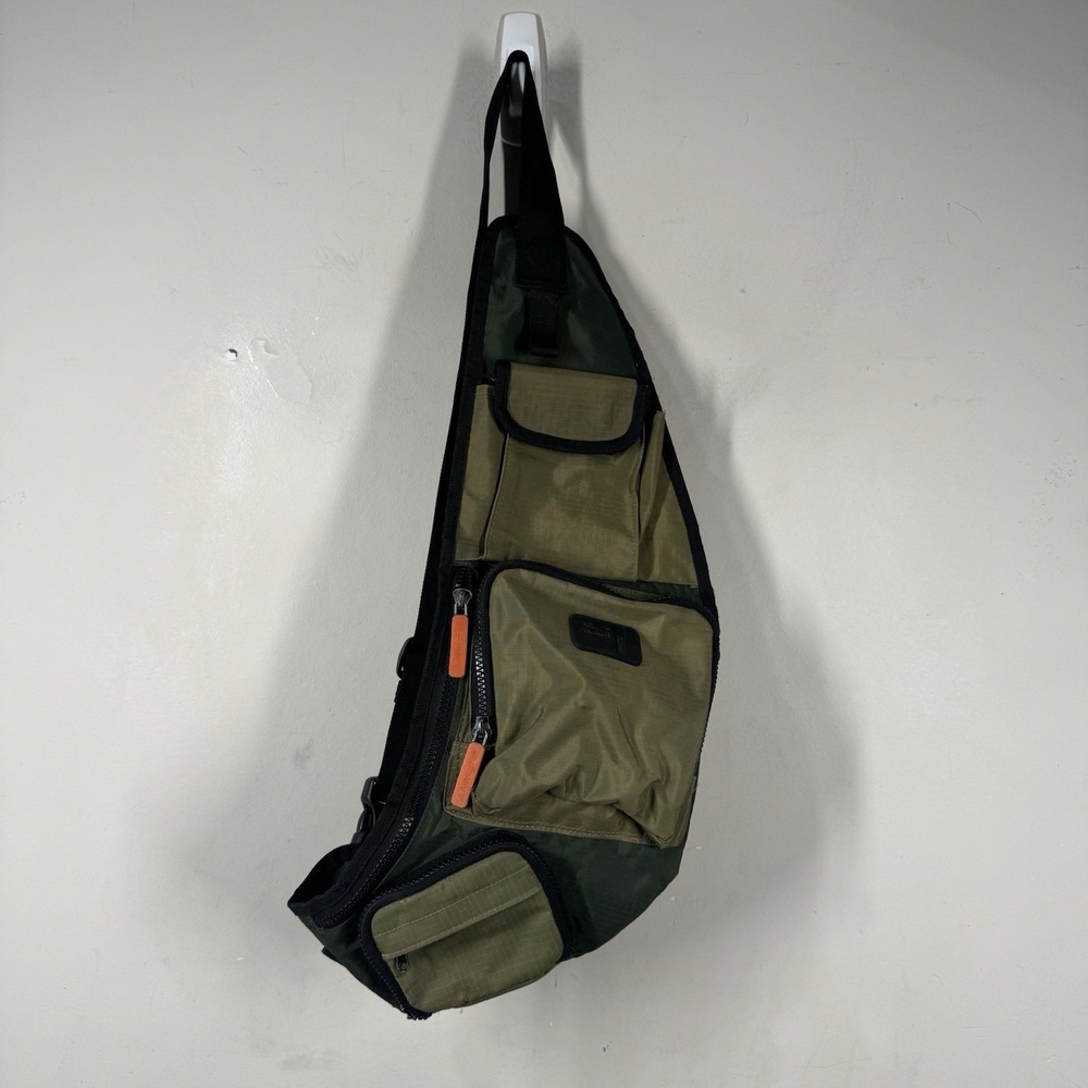 Vtg Old Navy Sling Crossbody Messenger Fanny Bag Olive Gorpcore Y2k Tactical